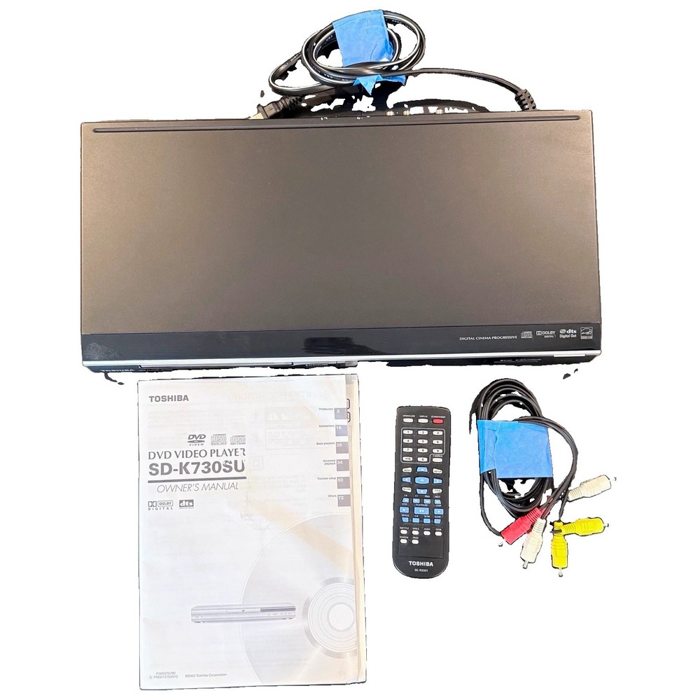 Toshiba SD-4300 DVD Player SD4300KU Progressive Scan OEM Remote Cable Manual